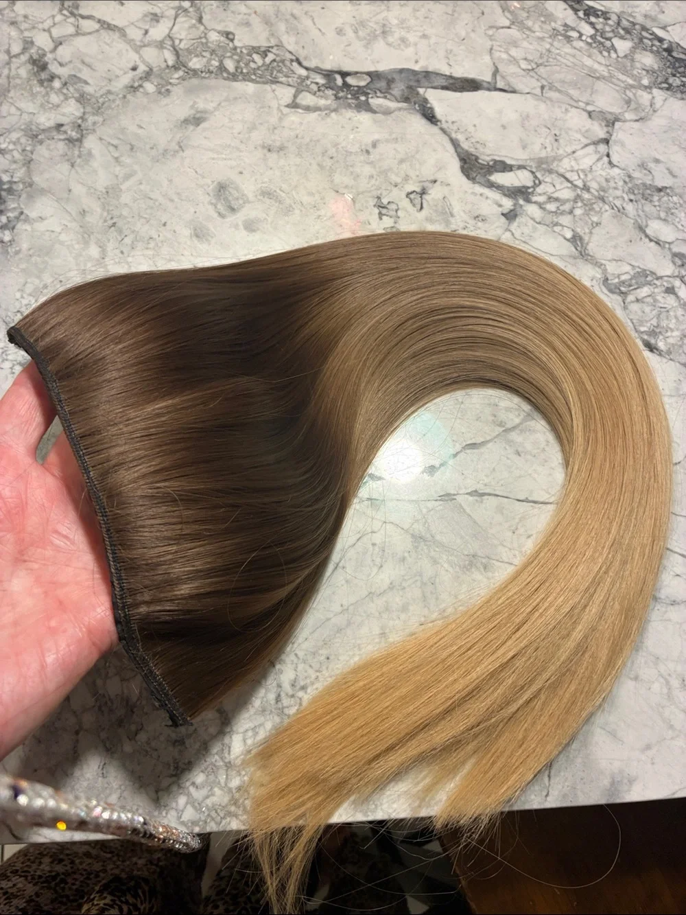 Brown to Honey Ombre Clip-In Hair Extensions - Brown/Honey 22”